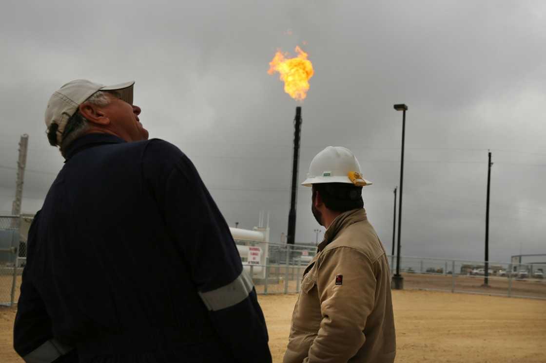 Flared natural gas is burned off at Apache Corporations operations at the Deadwood natural gas plant in the Permian Basin in 2015 Flared natural gas is burned off at Apache Corporations operations at the Deadwood natural gas plant in the Permian Basin in 2015