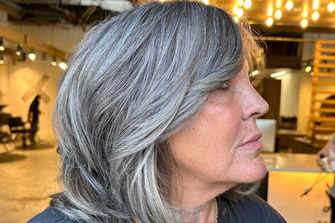 A stylish bob with side-swept fringe A stylish bob with side-swept fringe