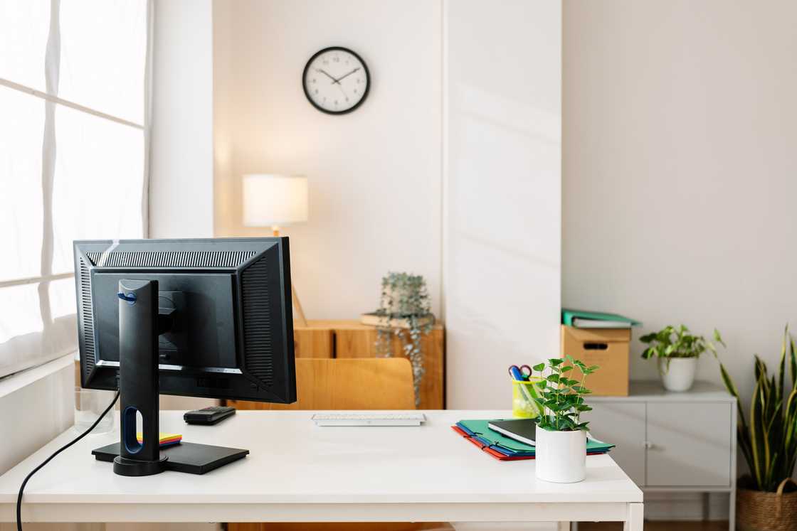 Small workplace at bright apartment Small workplace at bright apartment