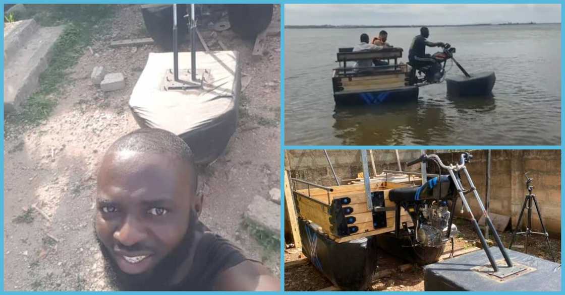 Frank Darko tests floating aboboyaa Frank Darko tests floating aboboyaa