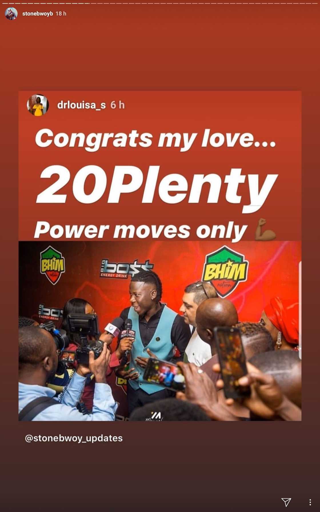 Stonebwoy buys Big Boss energy drink franchise (photo) Stonebwoy buys Big Boss energy drink franchise (photo)