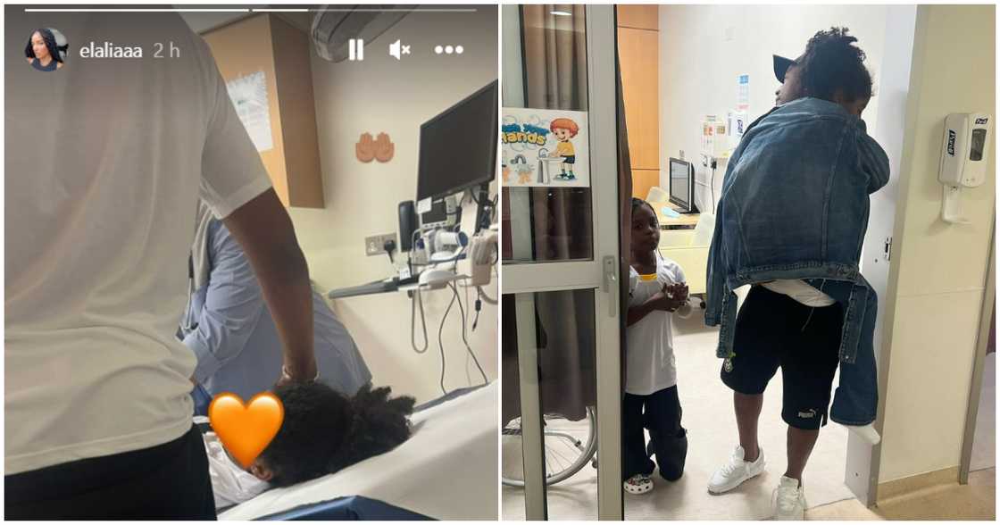 Dede Ayew and his daughters Dede Ayew and his daughters