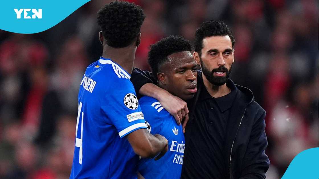 Benfica vs Real Madrid, Vinicius Junior, Champions League, racial abuse, UEFA anti-racism protocol, Estadio da Luz, Jose Mourinho intervention, football discrimination, European football news, Vinicius racism incident.