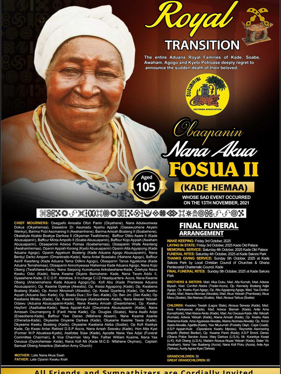 Kadehemaa, Ghana, Kumasi, Kadehemaa Nana Akua Fosua II
