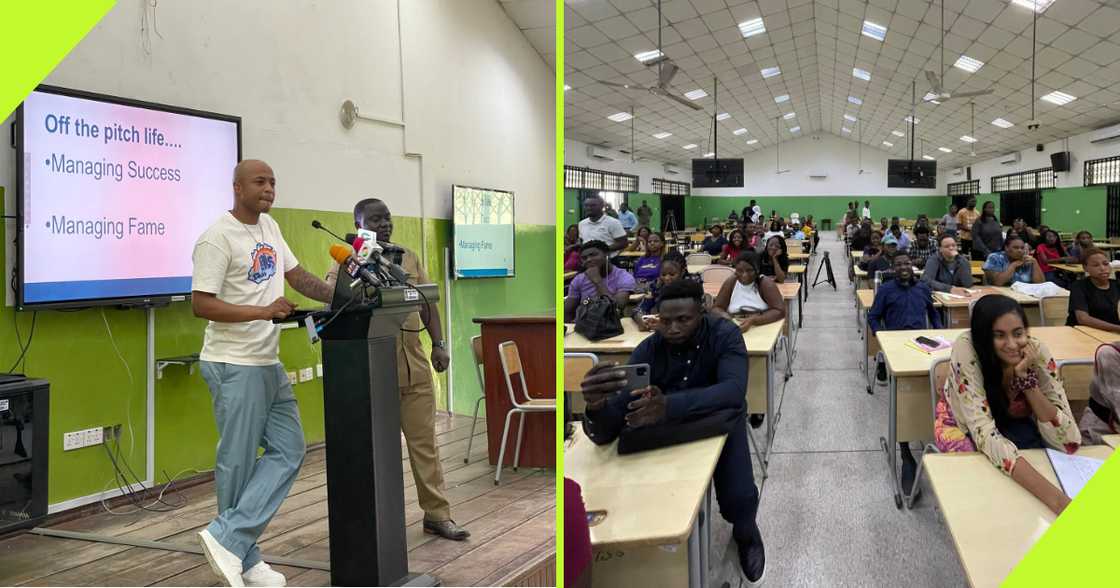 Andre Ayew at the University of Ghana. Andre Ayew at the University of Ghana.