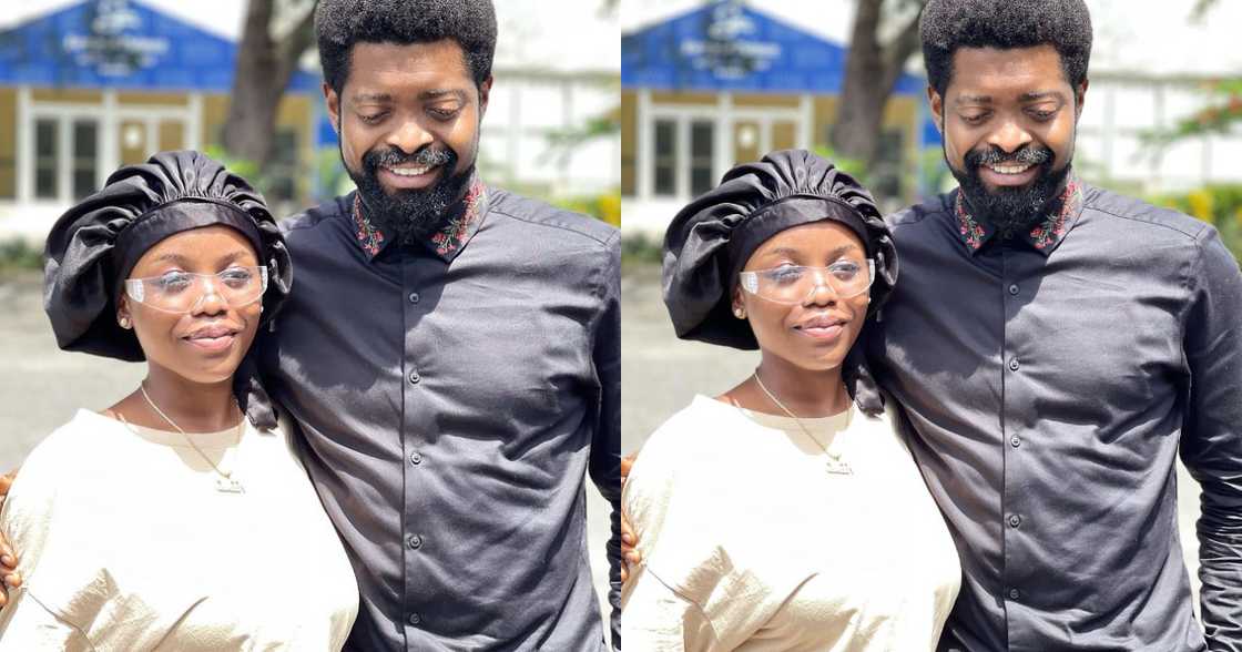 Gyakie pictured with popular Nigerian comedian Basketmouth Gyakie pictured with popular Nigerian comedian Basketmouth