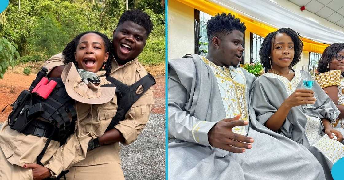 Wode Maya, Miss Trudy, Ghanaian YouTuber, celebrates wife, Kenyan woman, relationship, marriage. Wode Maya, Miss Trudy, Ghanaian YouTuber, celebrates wife, Kenyan woman, relationship, marriage.