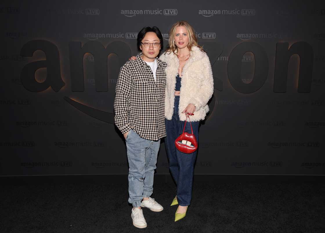 Jimmy O. Yang and Brianne Kimmel arrive at the Amazon Music Live Concert Series