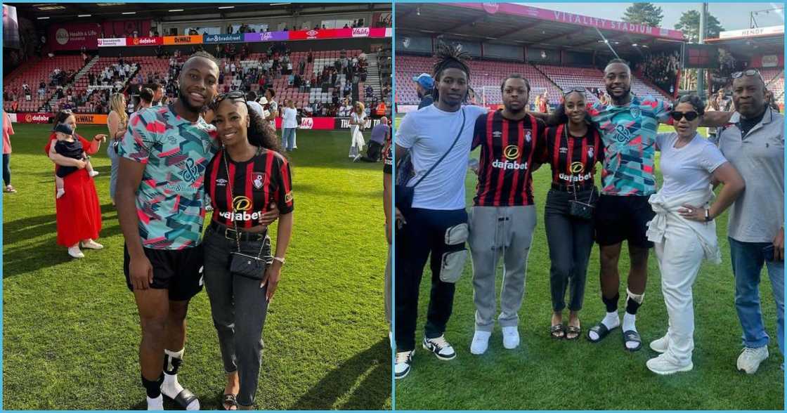 Antoine Semenyo chills with family after successful epl season