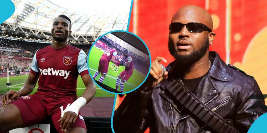 Mohammed Kudus and King Promise in pics