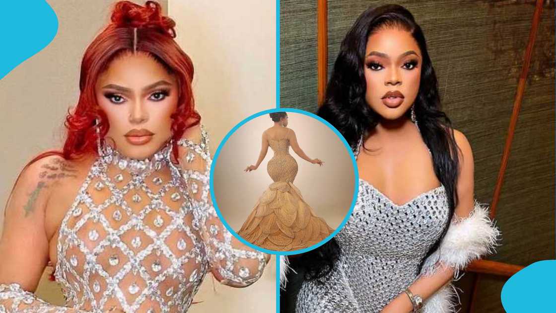 Bobrisky birthday, Nigerian influencer, gold mermaid gown, social media reactions, birthday photos, Bobrisky age