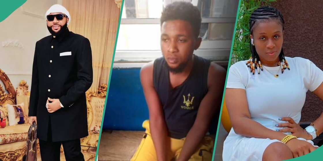 E-Money gets blogger who accused him of sleeping with Junior Pope's wife arrested. E-Money gets blogger who accused him of sleeping with Junior Pope's wife arrested.