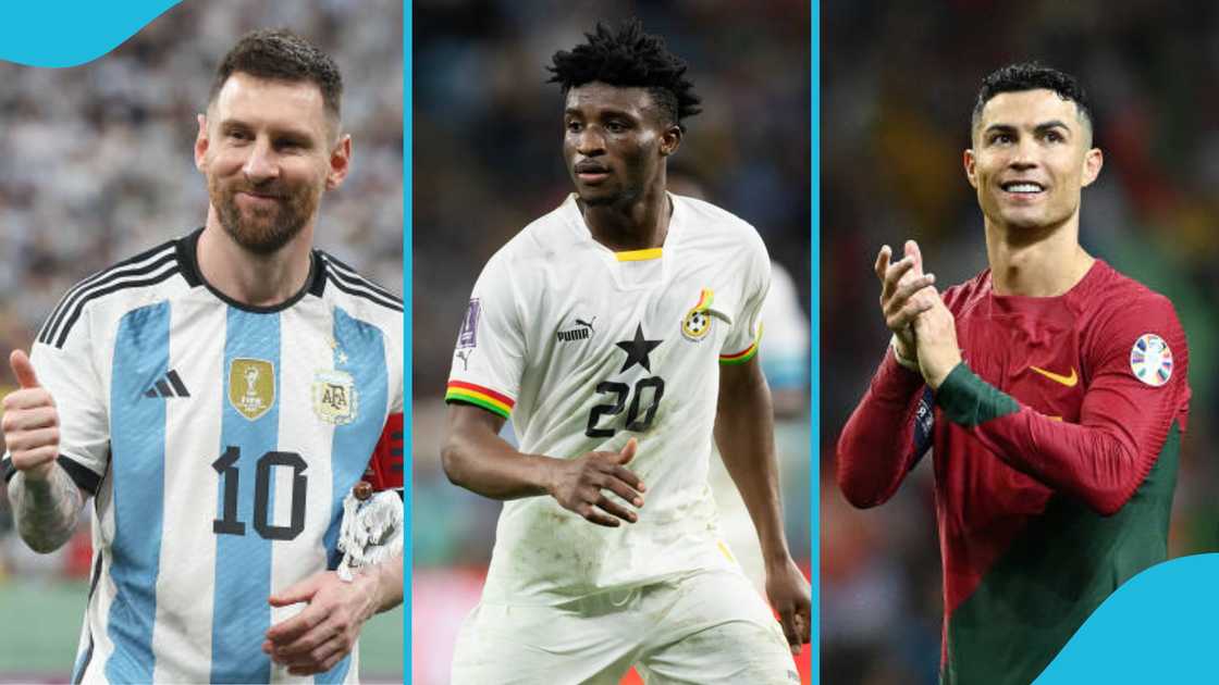 Mohammed Kudus picks between Ronaldo and Messi. Mohammed Kudus picks between Ronaldo and Messi.