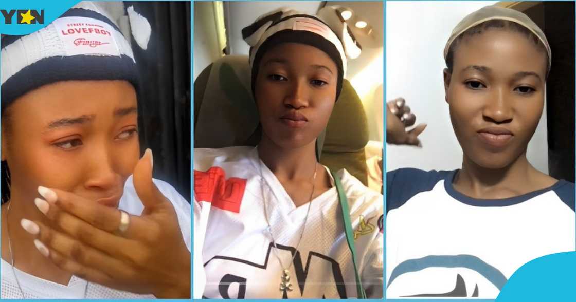 Photo of a young lady in tears as she relocates abroad. Photo of a young lady in tears as she relocates abroad.