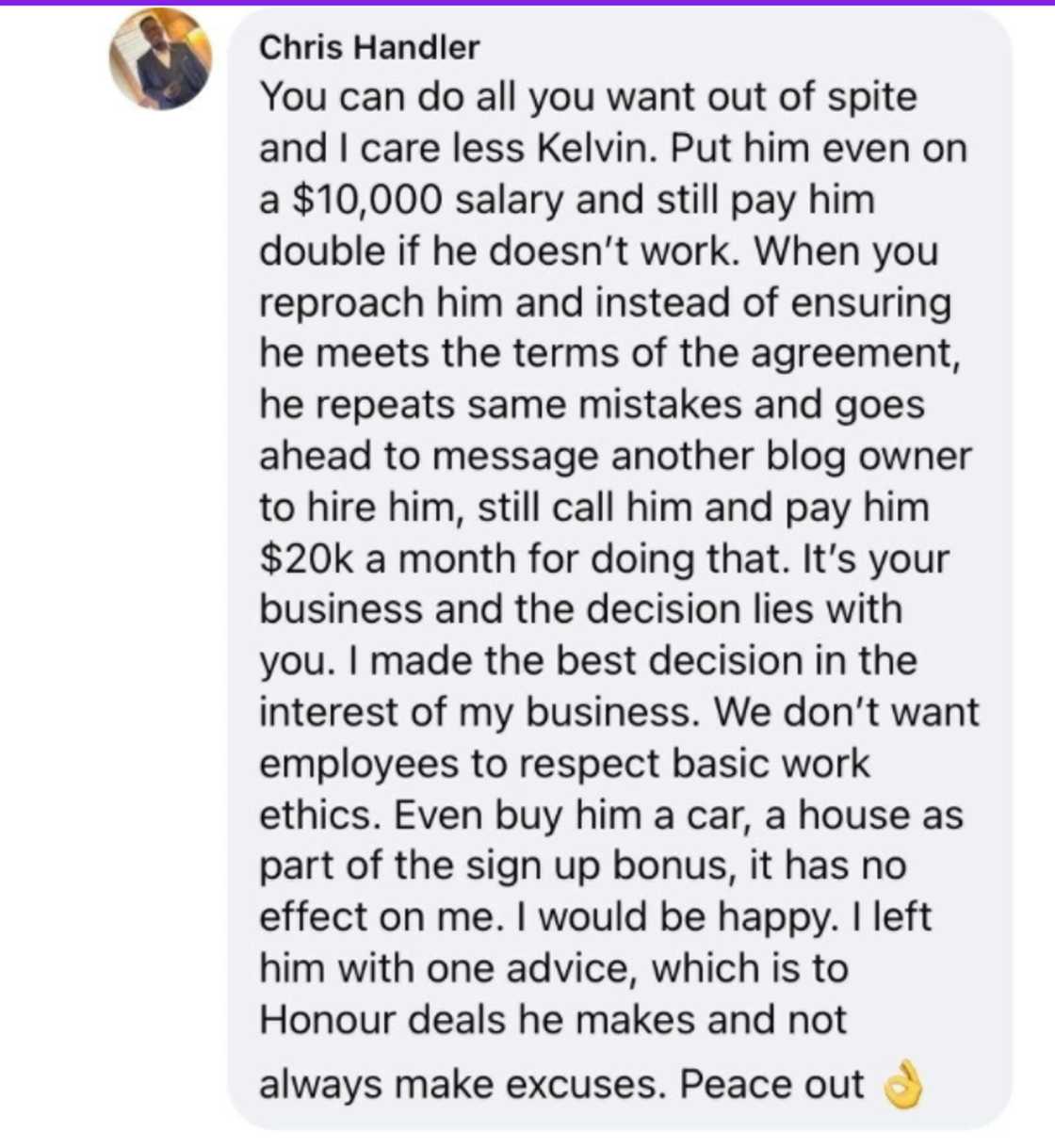 Chris Handler reacts to Kelvin Taylor Chris Handler reacts to Kelvin Taylor