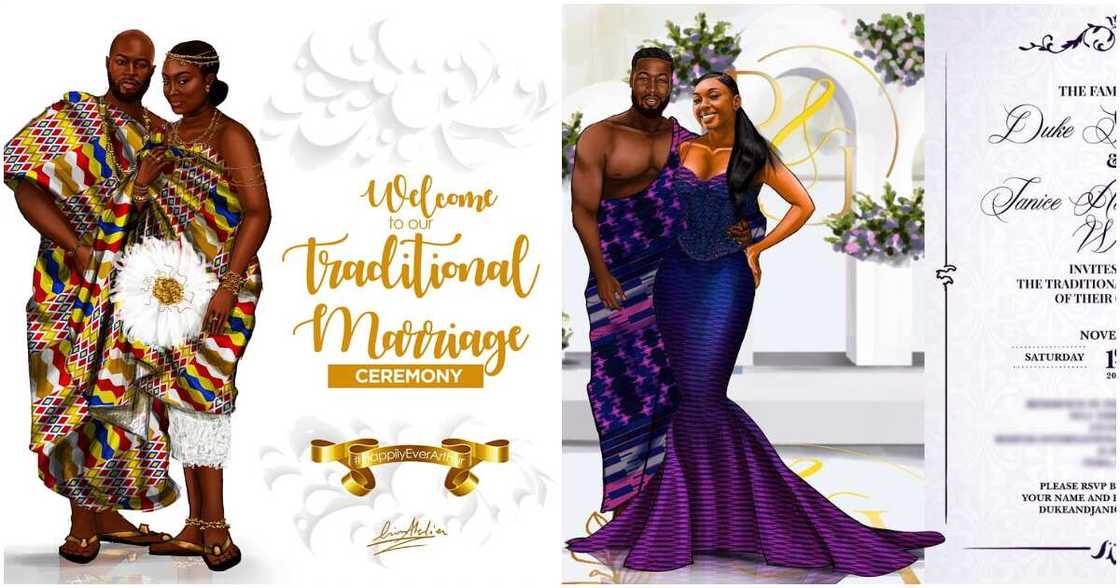 2023 Wedding Trends: Meet The Ghanaian Illustrator Redefining Wedding Invitations Through Detailed Artworks 2023 Wedding Trends: Meet The Ghanaian Illustrator Redefining Wedding Invitations Through Detailed Artworks