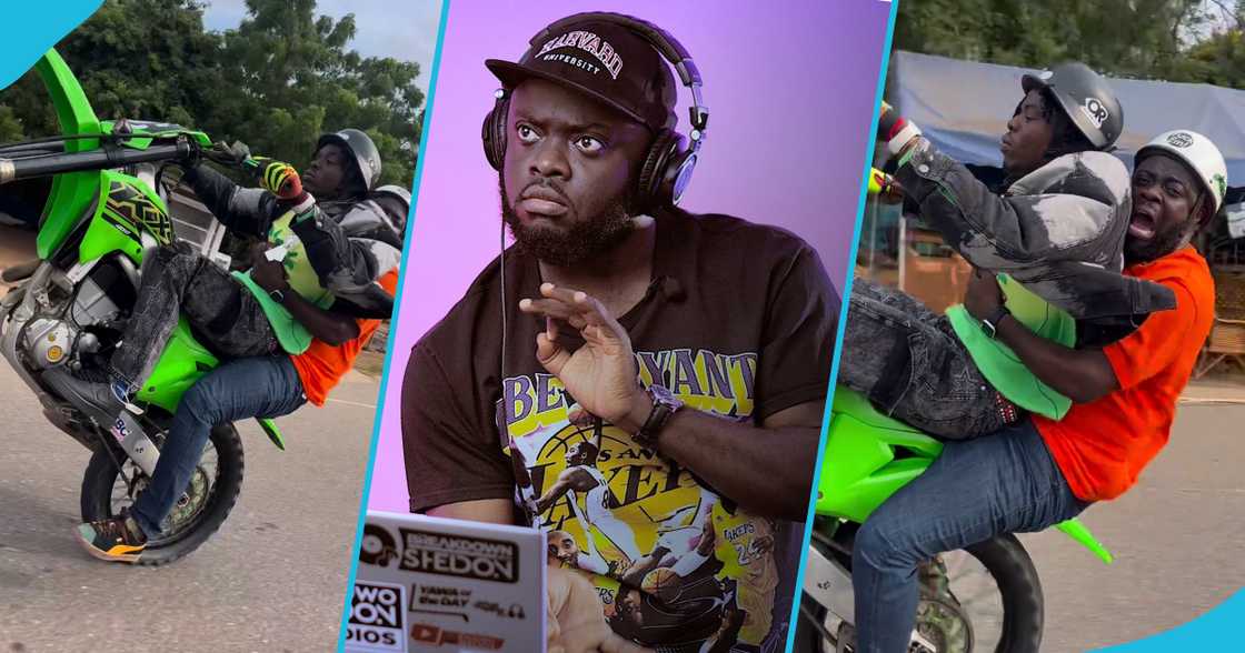 Kwadwo Sheldon on a bike in Accra Kwadwo Sheldon on a bike in Accra