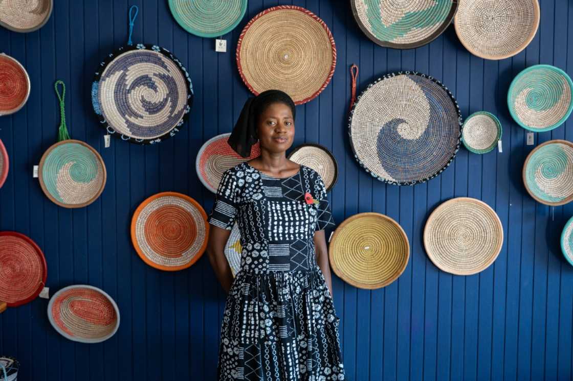 Fatima Jobe, seen in her Dakar shop Imadi, believes Senegalese-style baskets should be made in Senegal