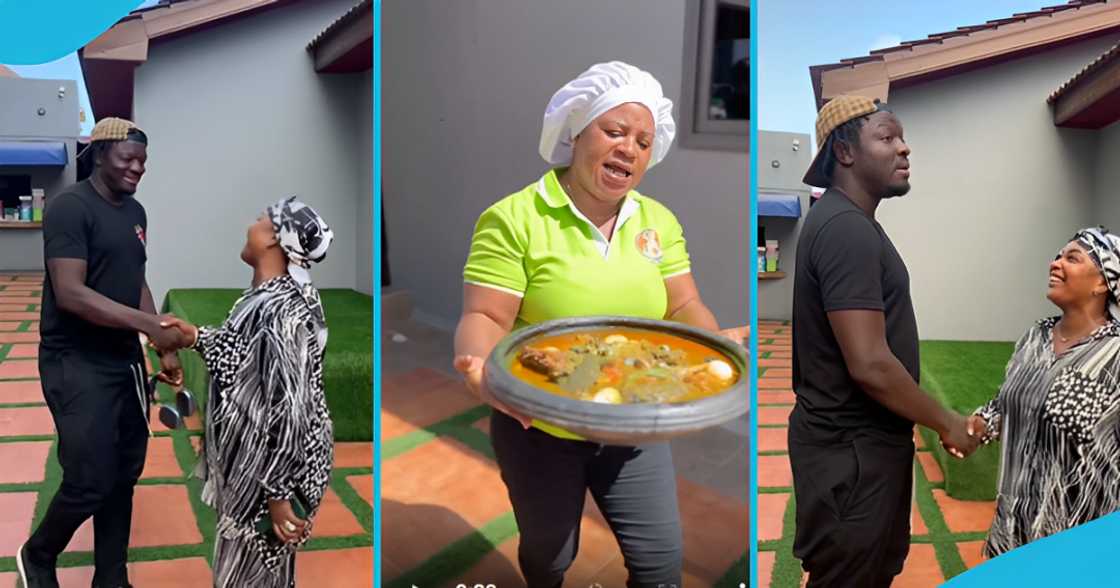 Sulley Muntari visits local chop bar and eats local food Sulley Muntari visits local chop bar and eats local food