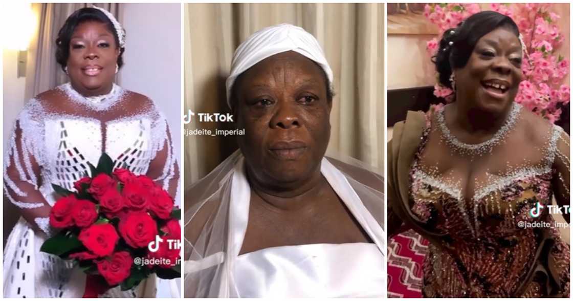 Elderly woman sparks reactions as she gets married at a old age Elderly woman sparks reactions as she gets married at a old age