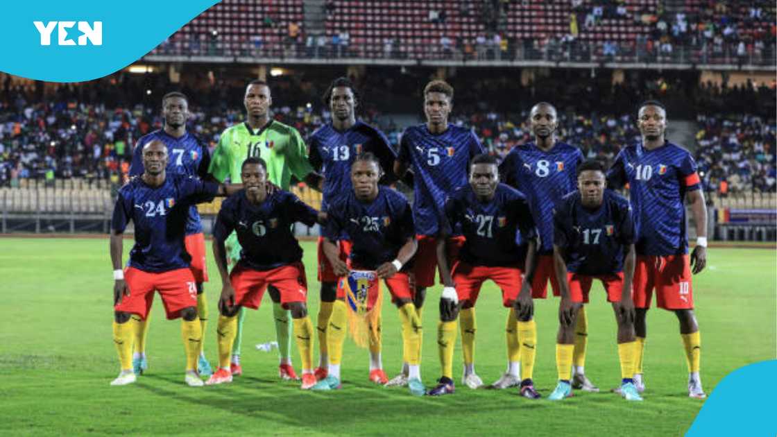 Chad line up for a game against Ivory Coast. Chad line up for a game against Ivory Coast.