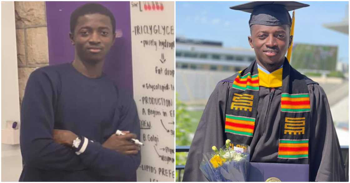 Ghanaian boy graduates with master's from US university. Ghanaian boy graduates with master's from US university.