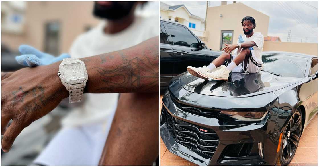 Tom D'Frick flaunts his diamond-crusted watch and exotic cars Tom D'Frick flaunts his diamond-crusted watch and exotic cars