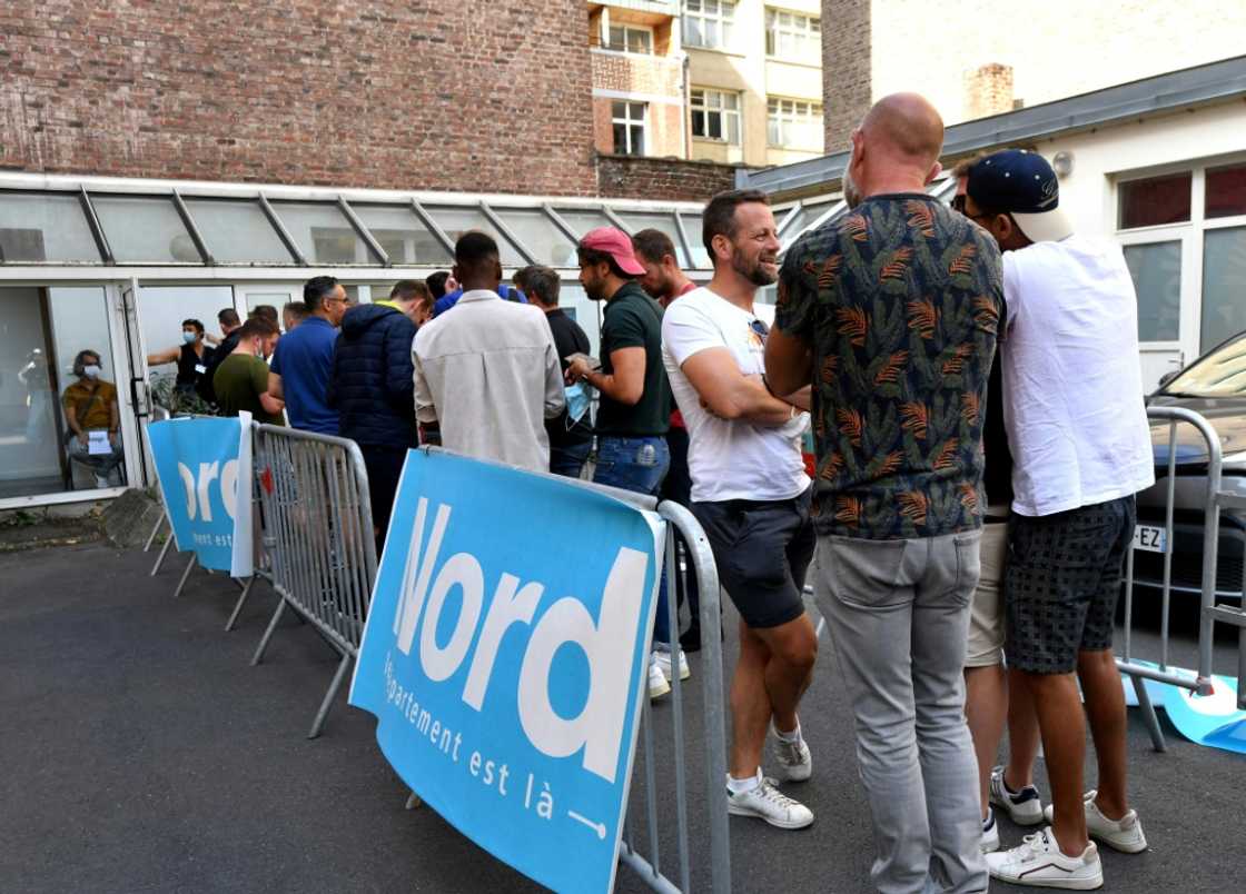 A line for monkeypox vaccination in the northern French city of Lille, where many Belgians have been welcomed to get a dose A line for monkeypox vaccination in the northern French city of Lille, where many Belgians have been welcomed to get a dose