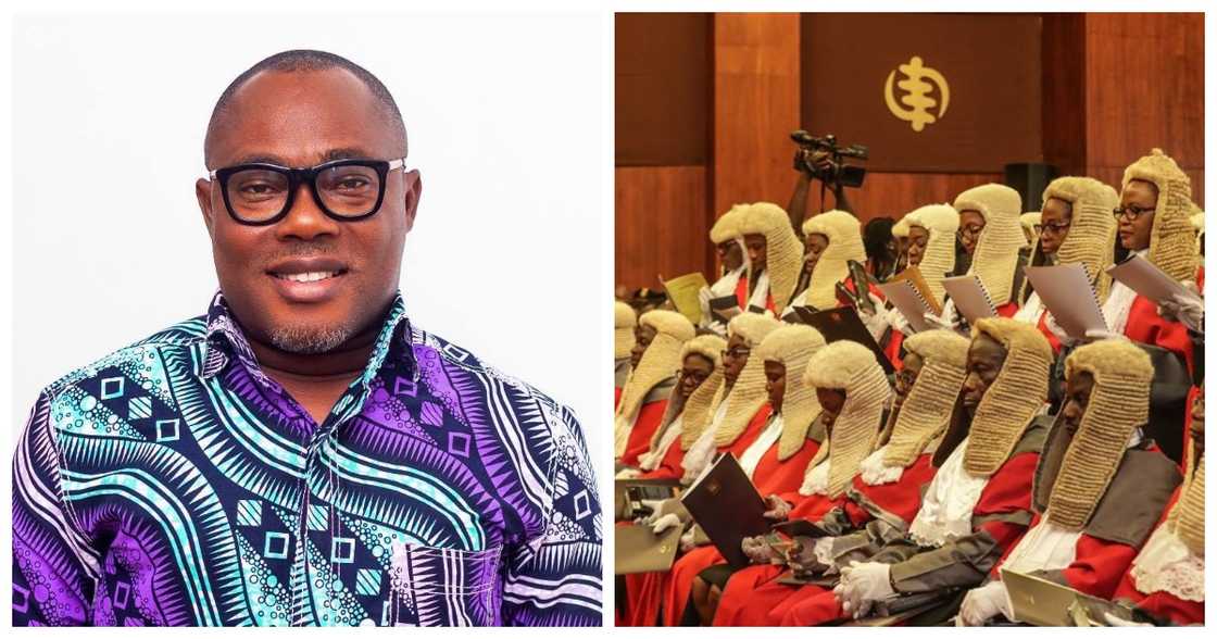 Prof Gyampo and a cross sectoin of Supreme Court judges Prof Gyampo and a cross sectoin of Supreme Court judges