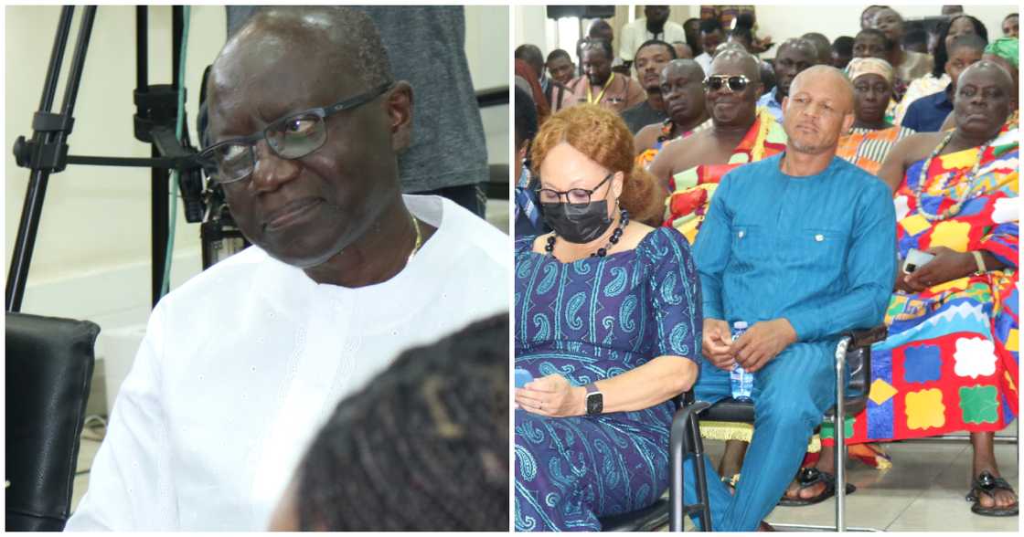 Some chiefs from the Akyem Abuakwa Traditional Council have stormed parliament to throw their support behind the Finance Minister