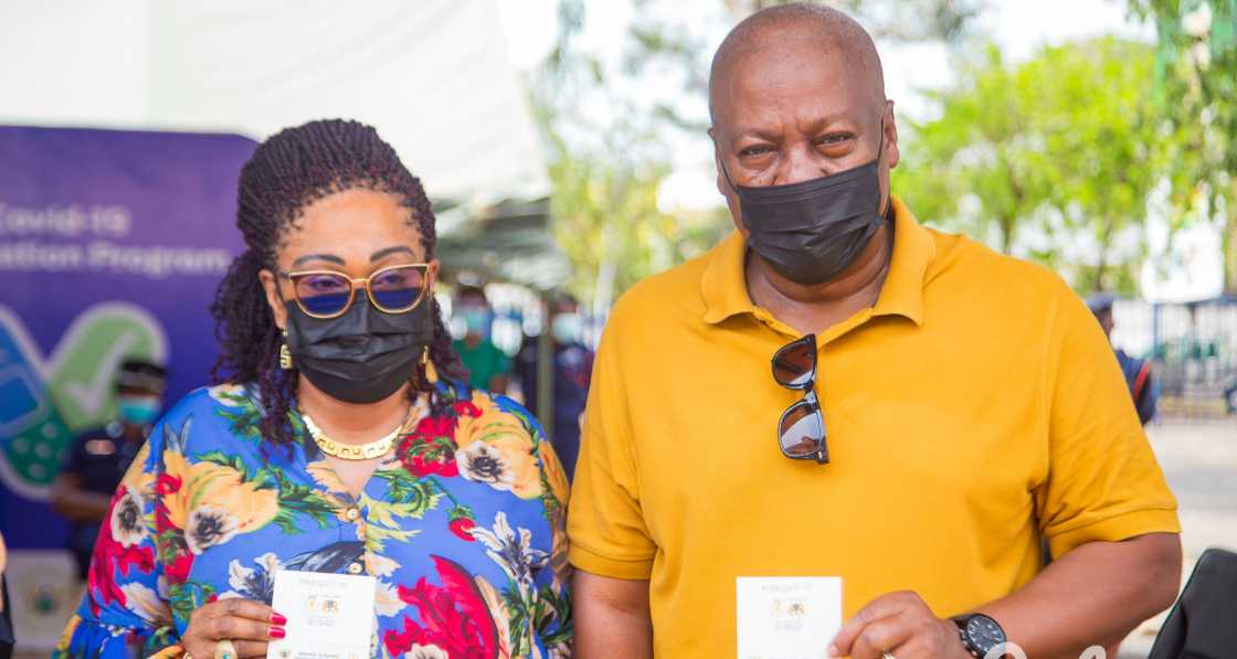 Photos drop as John Mahama and wife take COVID-19 vaccine