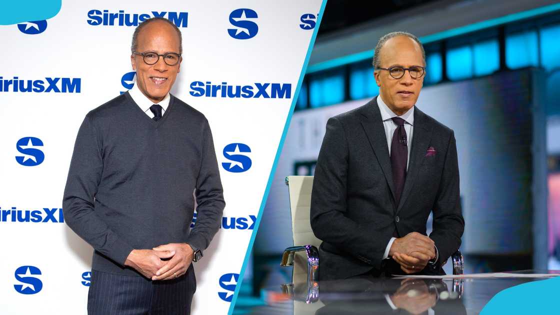 Lester Holt visits SiriusXM Studios (L) and at NBC Studios (R)