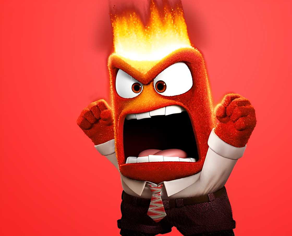 Anger cartoon character