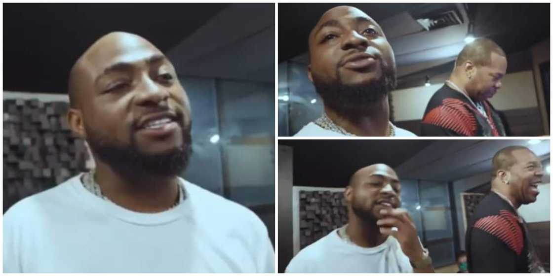 Busta Rhymes and Davido link up. Busta Rhymes and Davido link up.