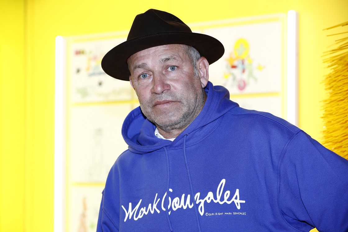Mark Gonzales is seen at the 'Mark Gonzales' pop-up store opening in Seoul, South Korea Mark Gonzales is seen at the 'Mark Gonzales' pop-up store opening in Seoul, South Korea