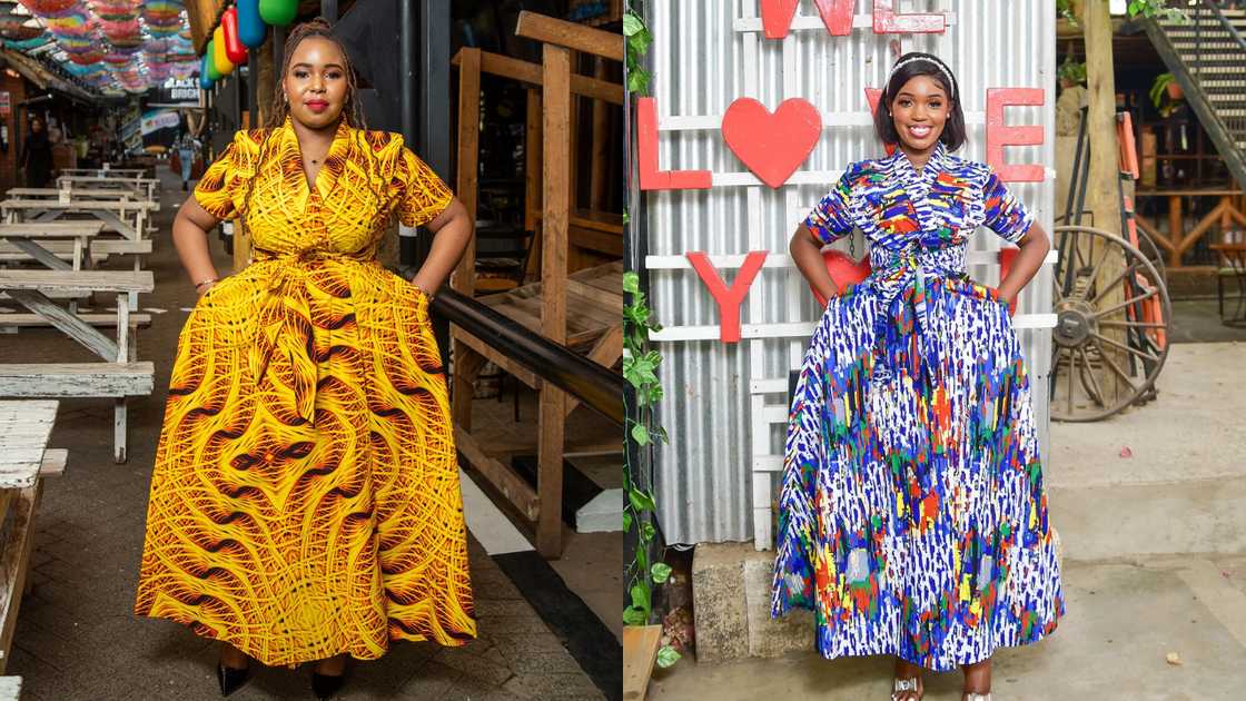 Ankara wrap maxi dresses Ankara wrap maxi dresses