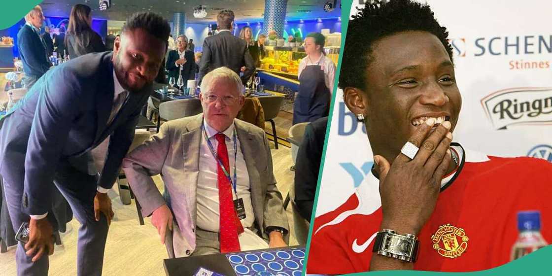 John Mikel and Sir Alex at the UCL final. John Mikel and Sir Alex at the UCL final.