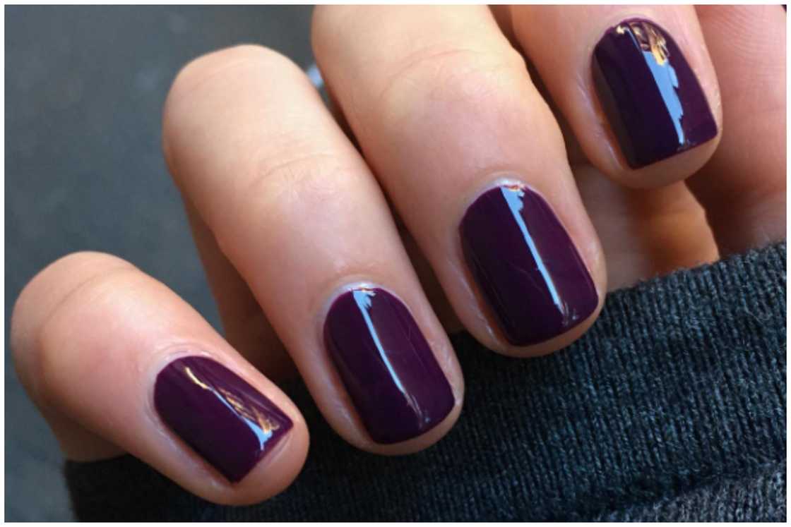 Deep purple nails