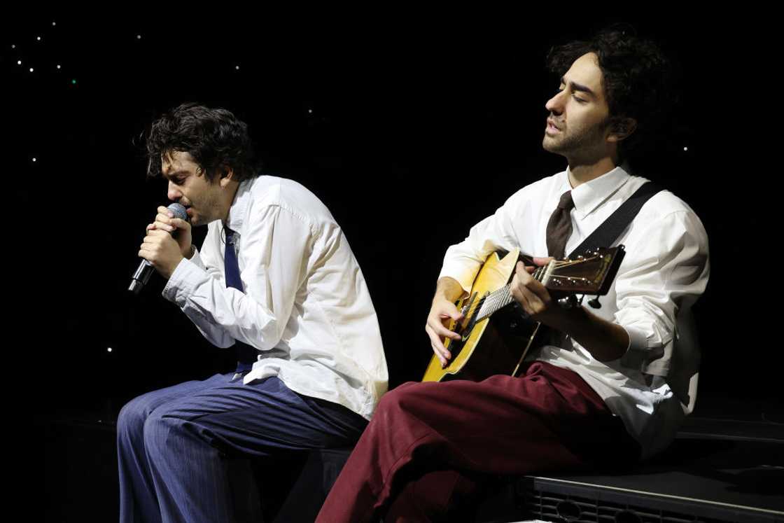 Nat and Alex Wolff while performing Nat and Alex Wolff while performing