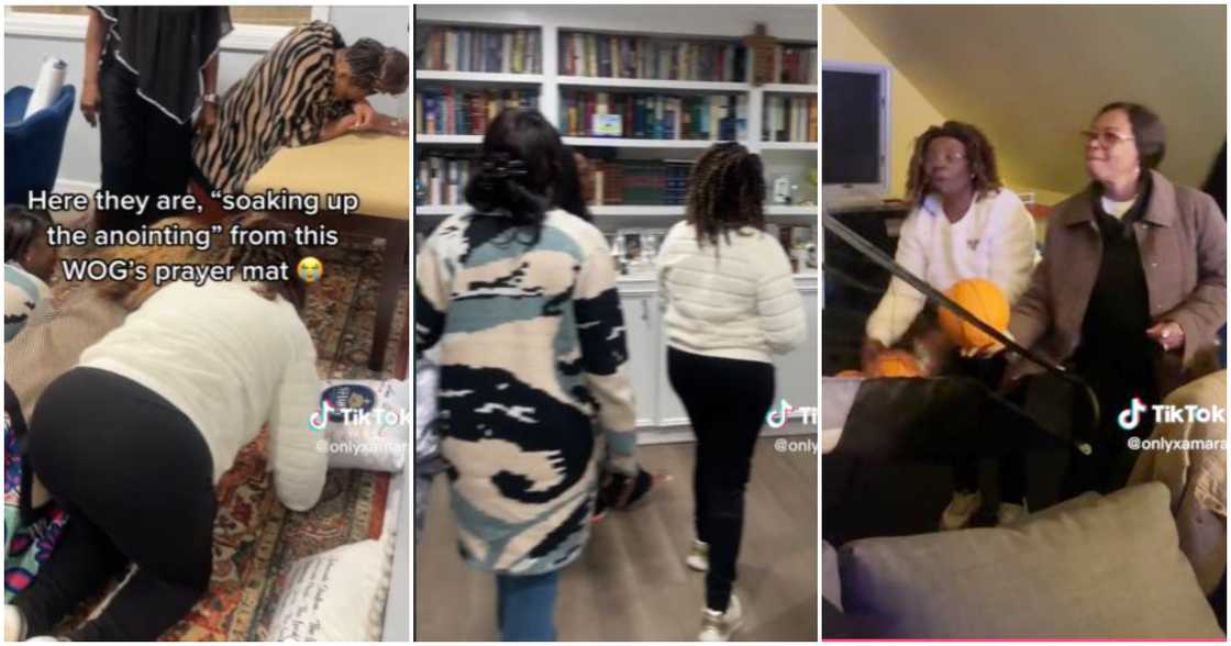 Photos of a woman and her family visiting their new house Photos of a woman and her family visiting their new house