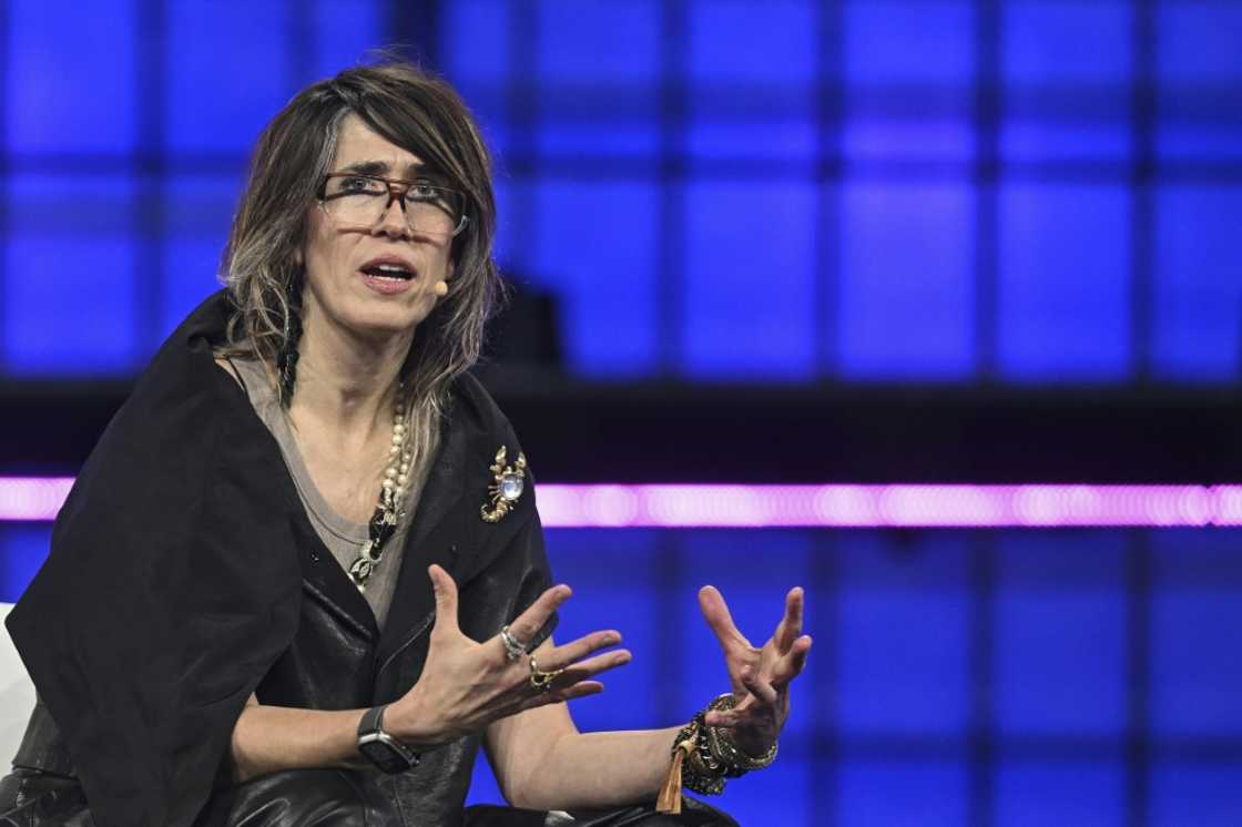 Unlike the bulk of her peers, Grammy-winning British singer Imogen Heap -- seen here at the Wedb Summit in Lisbon --is embracing the use of artificial intelligence (AI) to make music