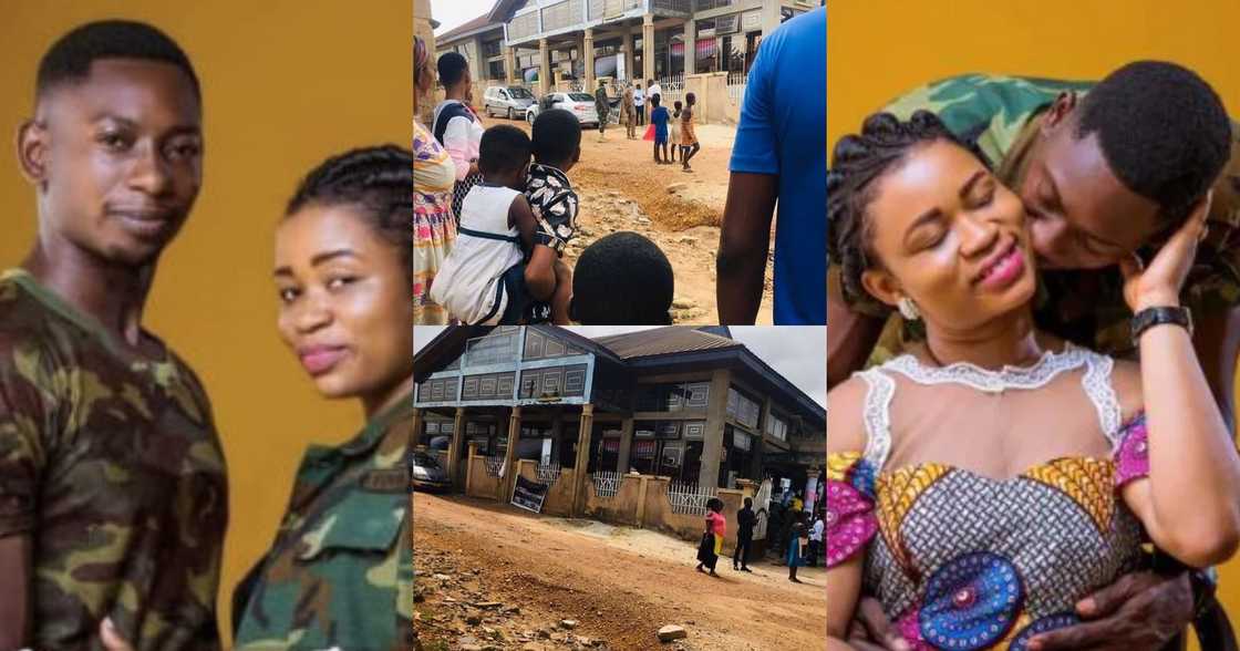 Richard Agu and Benedicta Wedding In Obuasi: First Photos Show Military Men On Scene