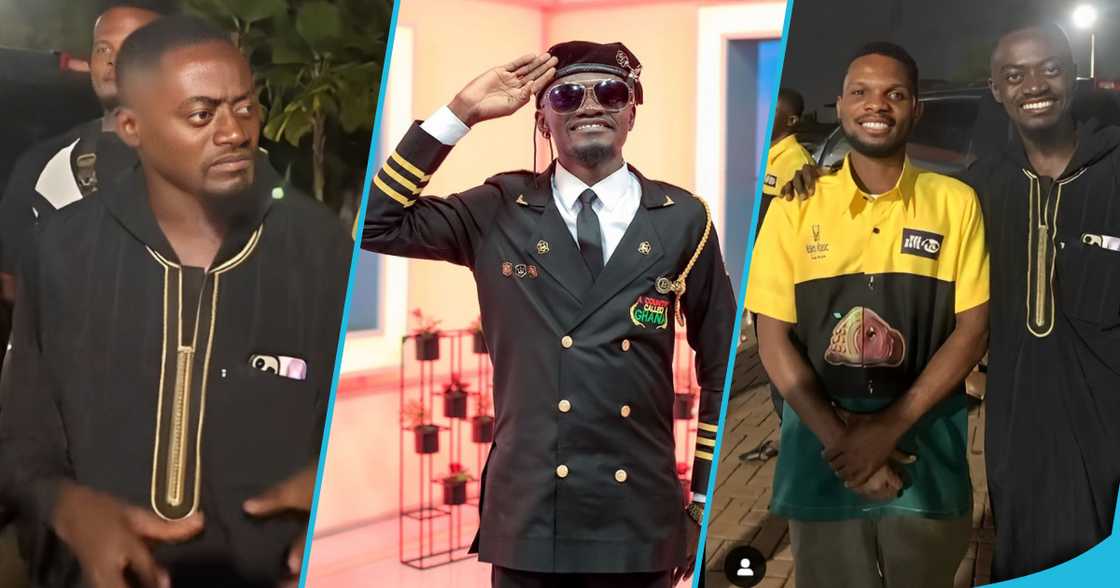 Lil Win met with Eng Kwadwo Safo, leader of the Buzstop Boys, in Kumasi recently and pledged support for the group. Lil Win met with Eng Kwadwo Safo, leader of the Buzstop Boys, in Kumasi recently and pledged support for the group.