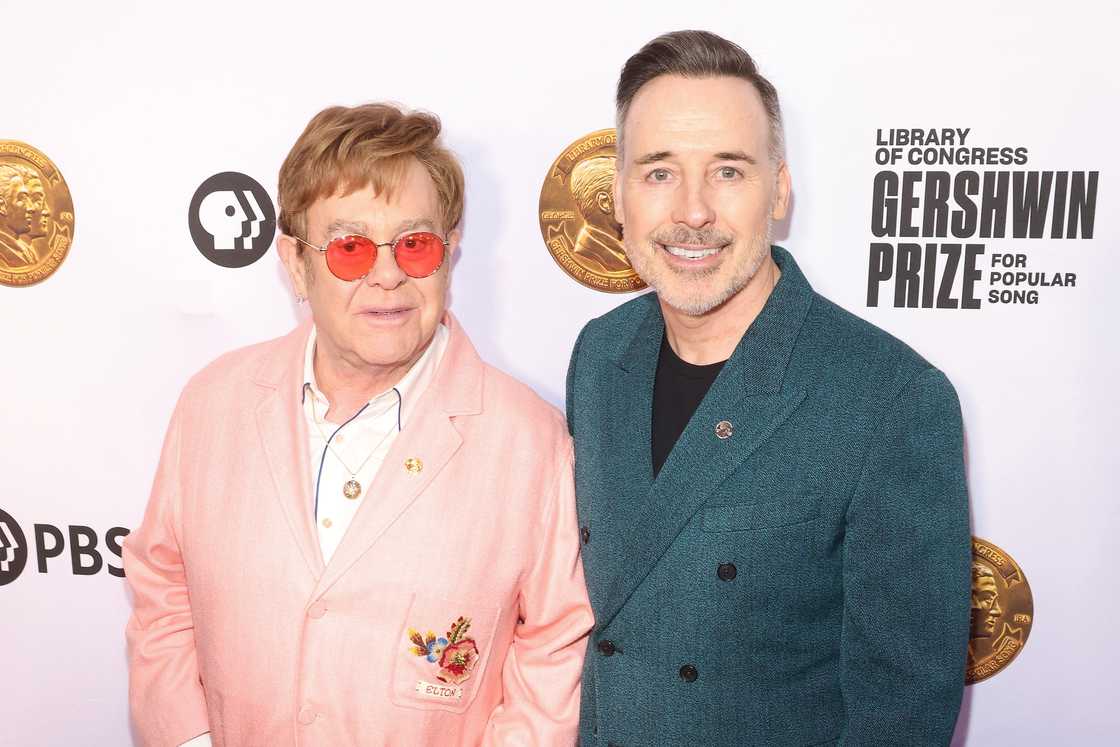Elton John (L) and David Furnish (R) attend the 2024 Gershwin Prize. Elton John (L) and David Furnish (R) attend the 2024 Gershwin Prize.
