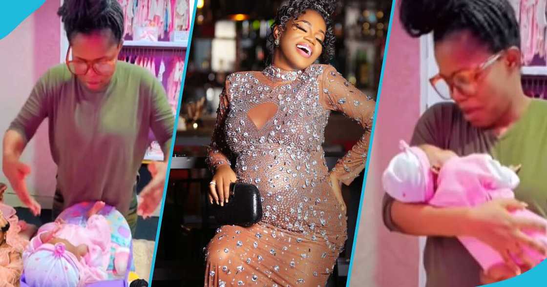 Mzbel sings funny lullaby for Ohemaa, fans laugh their hearts out as video trends Mzbel sings funny lullaby for Ohemaa, fans laugh their hearts out as video trends