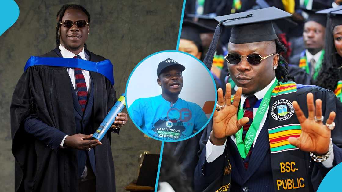 Stonebwoy, Stonebwoy's former classmate, Stonebwoy's graduation Stonebwoy, Stonebwoy's former classmate, Stonebwoy's graduation