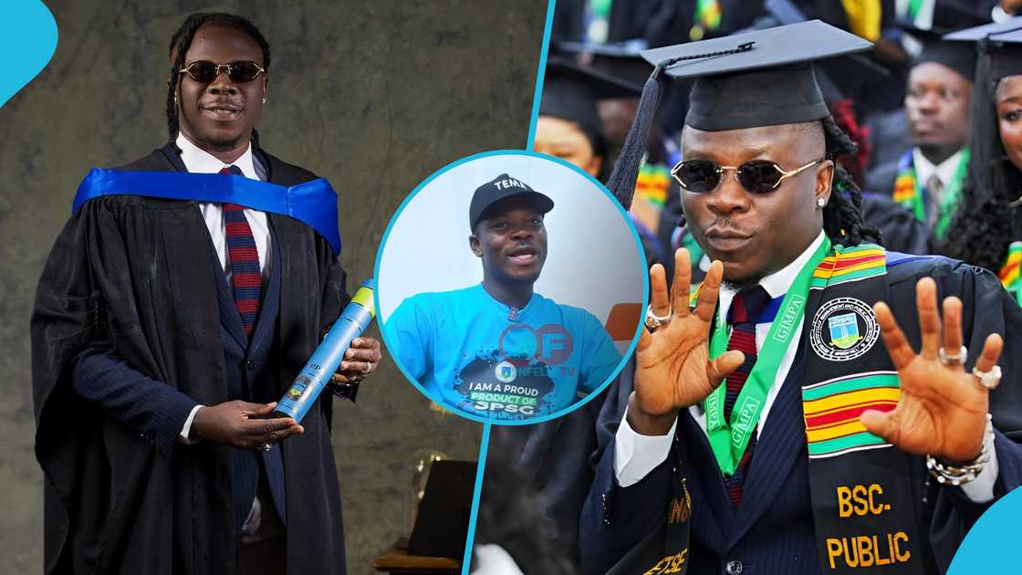 Stonebwoy, Stonebwoy's former classmate, Stonebwoy's graduation