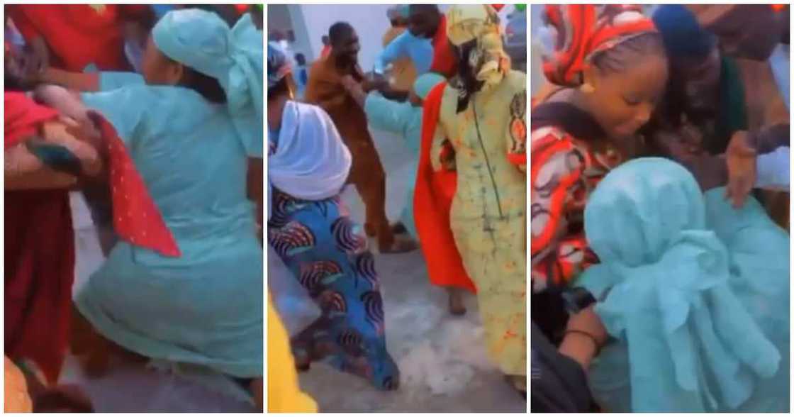 Reactions as Nigerian lady disrupts wedding ceremony of her husband to his second wife in viral video Reactions as Nigerian lady disrupts wedding ceremony of her husband to his second wife in viral video