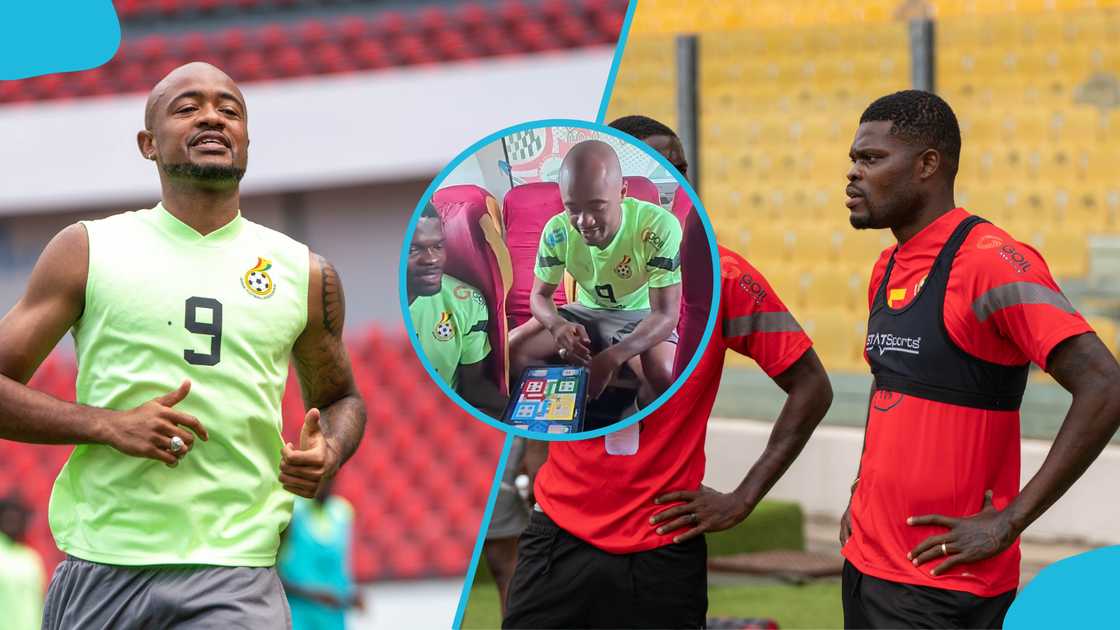 Partey, Jordan Ayew and two Black Stars teammates engage in a game of Ludo before Ghana's game against Chad. Photo credit: @GhanaBlackstars/X.