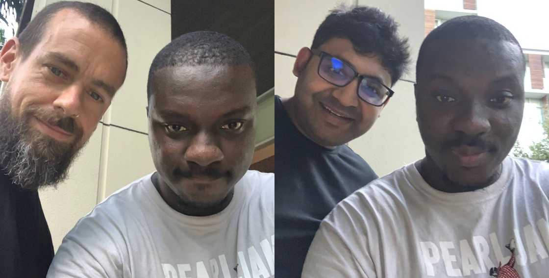 Ghanaian man Atsu Davoh in same photo with old and new Twitter CEOs Ghanaian man Atsu Davoh in same photo with old and new Twitter CEOs